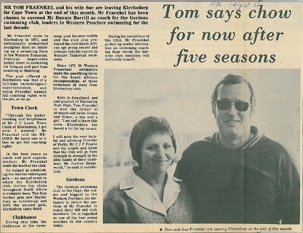 Fraenkel Tom and Sue Fraenkel