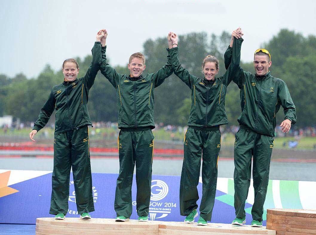 2014 Commonwealth Games Second place mixed relay triathlon