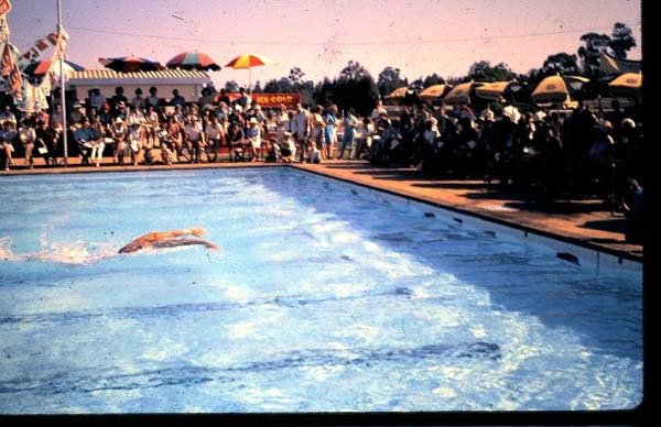 Mount Pleasant pool grand opening 1968. John Keyter demonstrating his superb butterfly