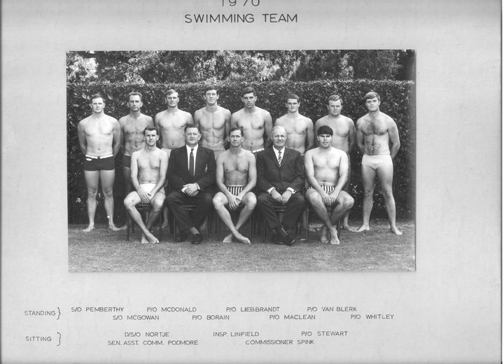 1970 Rhod police swim team Rob McLeanFB